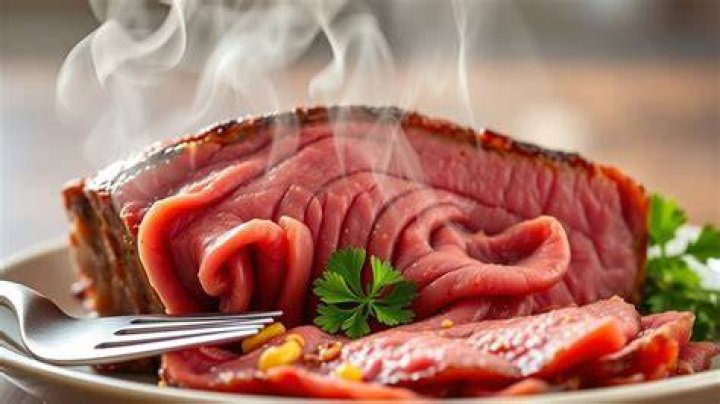 At what temperature does beef fall apart