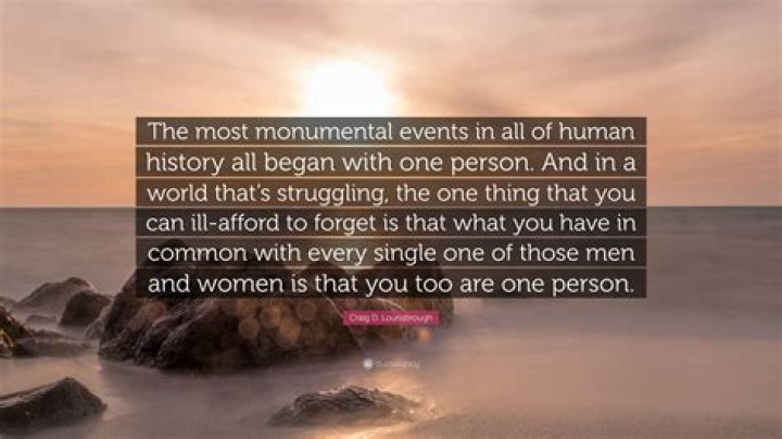 Can a person be monumental