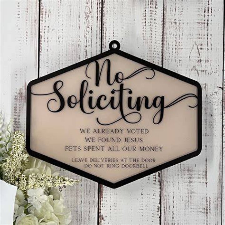 Can I put a no soliciting sign on my door
