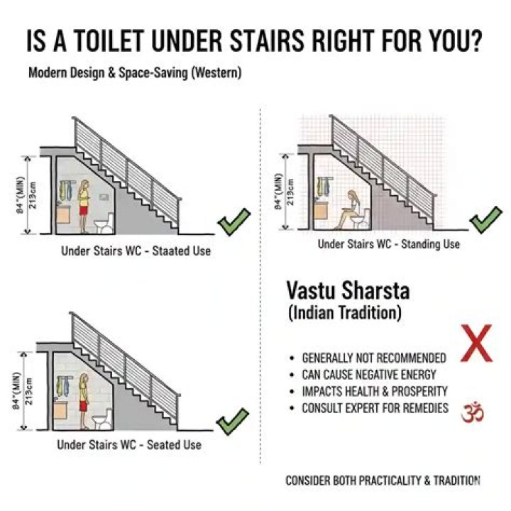 Can I put a toilet under my stairs