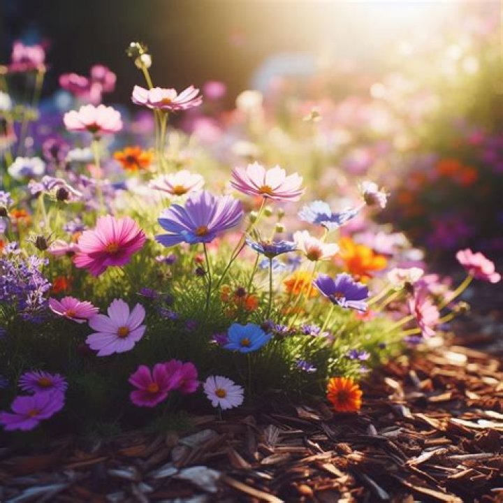 Can wildflower seeds grow through mulch
