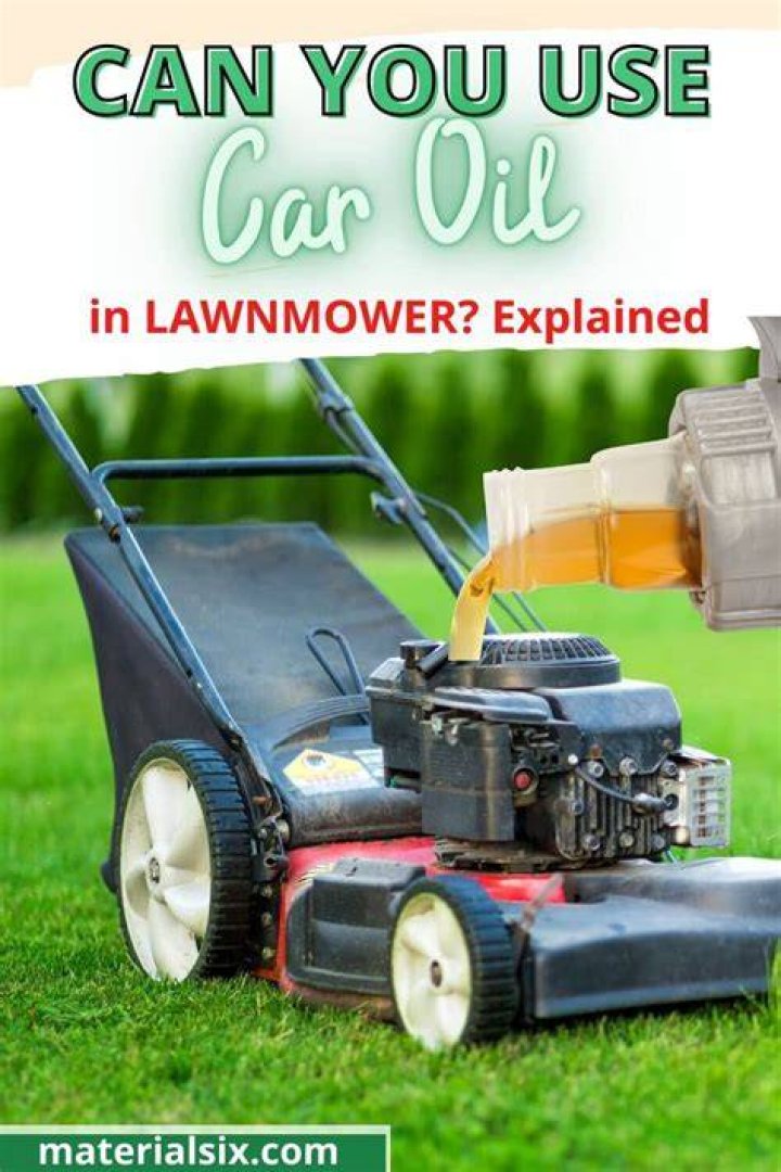 Can you use car oil in small engines