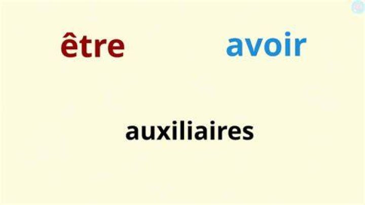 Cest quoi lauxiliaire être et avoir
