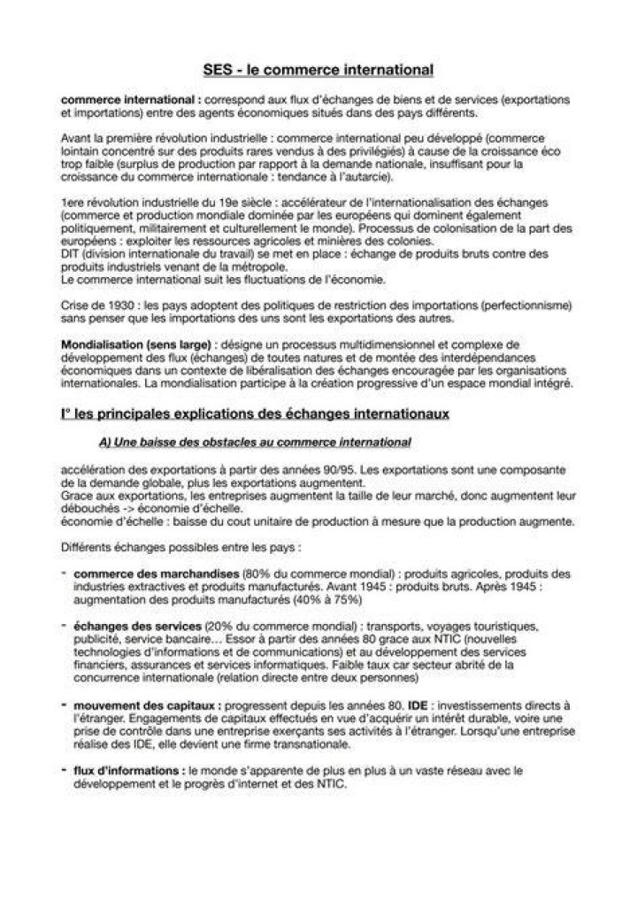 Cest quoi le commerce international PDF