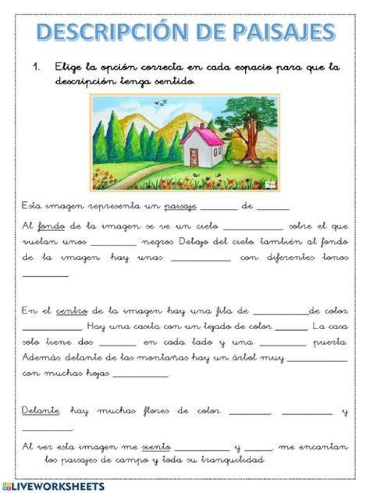 ¿Cómo se puede describir un paisaje