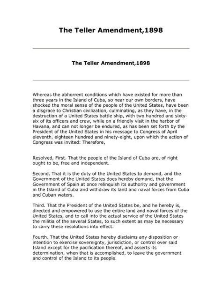 Did the US honor the Teller Amendment