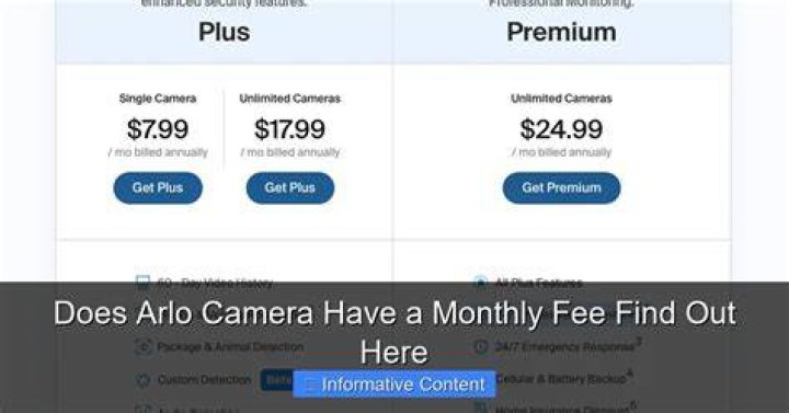 Does Arlo have a monthly fee