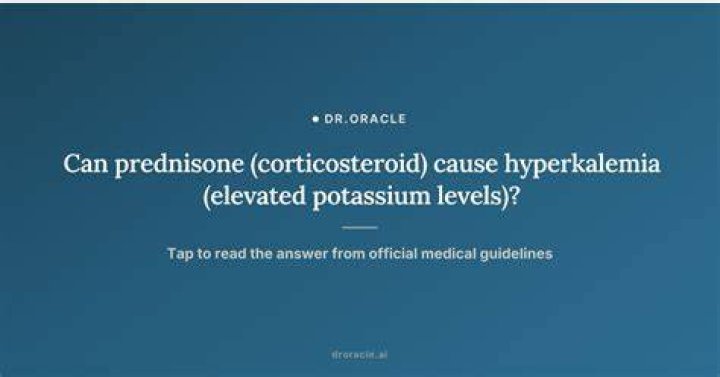 Does prednisone increase potassium levels
