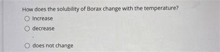 Does solubility of borax increase with temperature