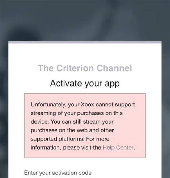 Does Xbox have criterion channel
