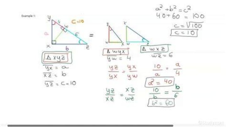 How are similarity in right triangles and the Pythagorean theorem related