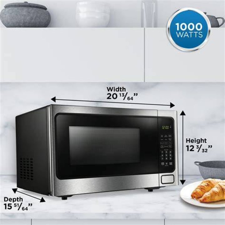 How big is a 1.2 cubic foot microwave