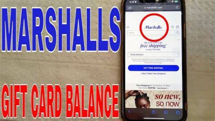 How do I check the balance on my Marshalls gift card