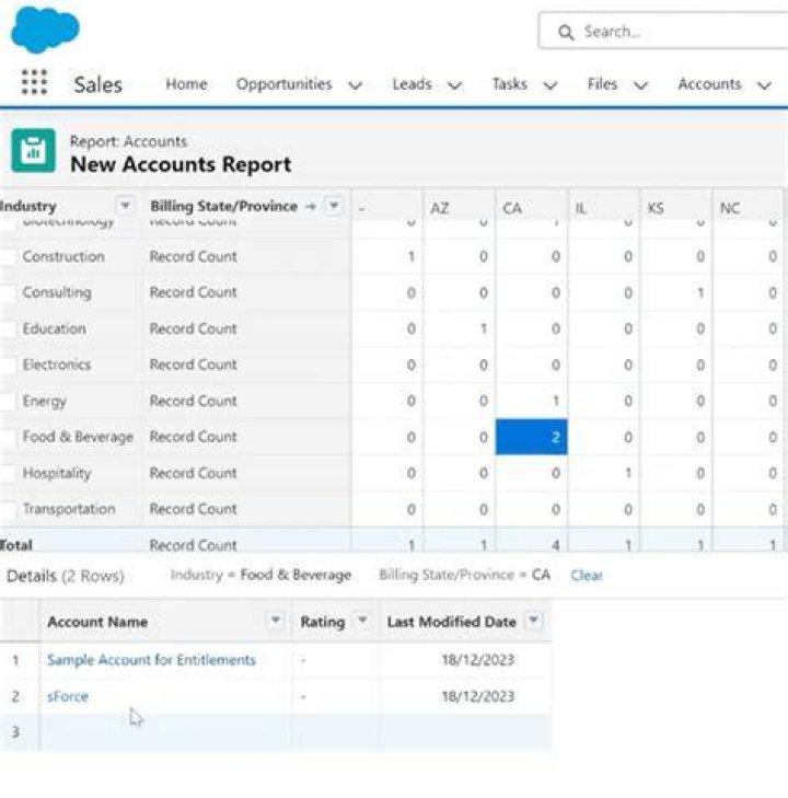 How do I create a matrix report in Salesforce