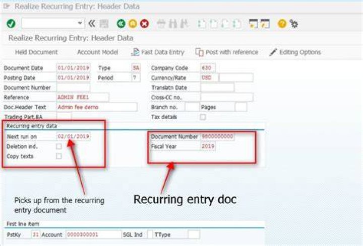 How do I delete a recurring entry in SAP