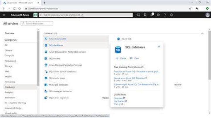 How do I download an SQL database from Azure