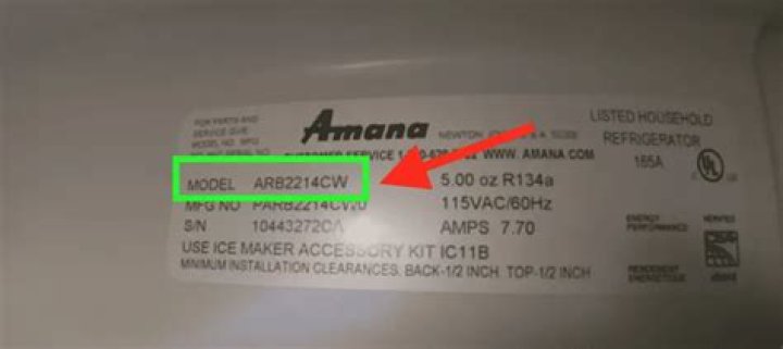 How do I find my Amana model number