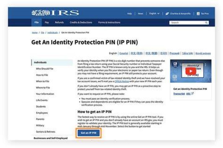 How do I find my IRS pin