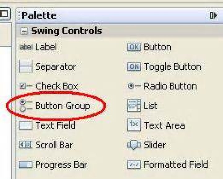 How do I group radio buttons in Netbeans