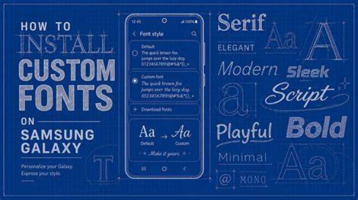 How do I install custom fonts on my Samsung