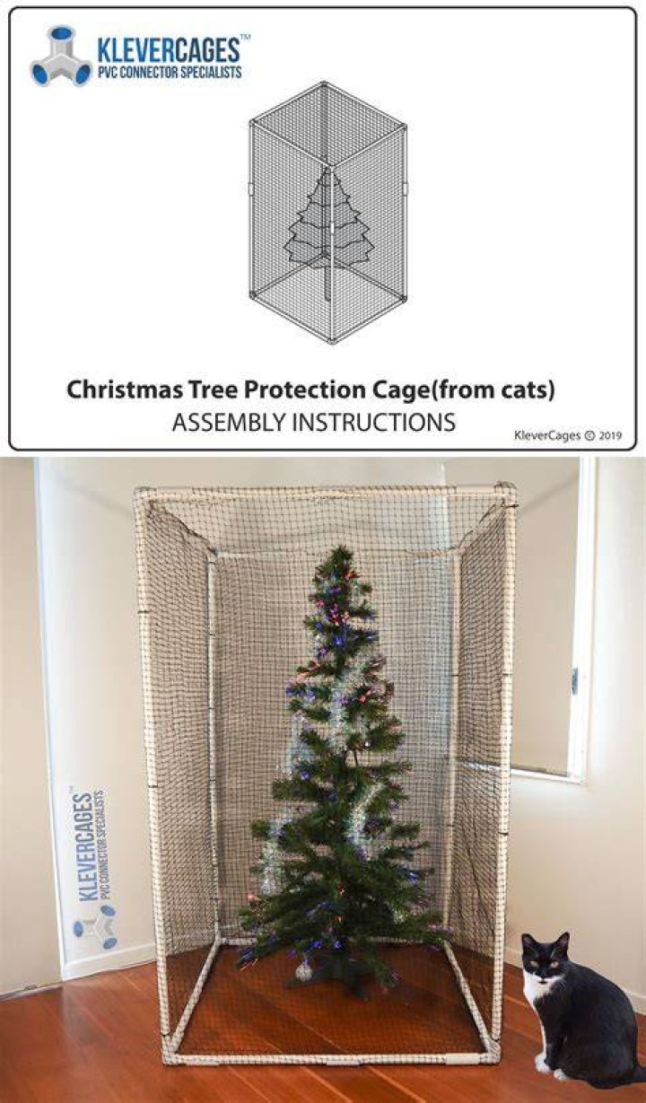 How do I keep cat out of Christmas tree
