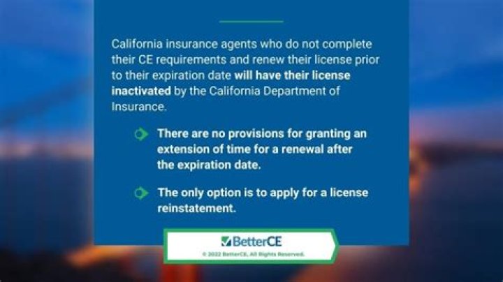 How do I renew an expired CA Insurance License