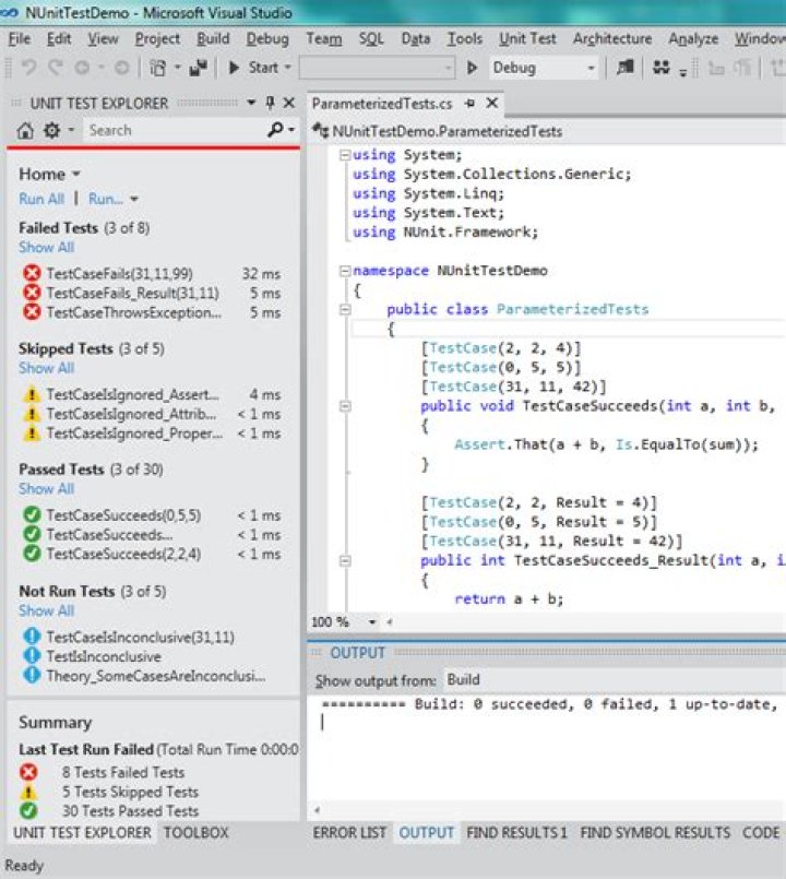 How do I run NUnit test cases in Visual Studio 2017