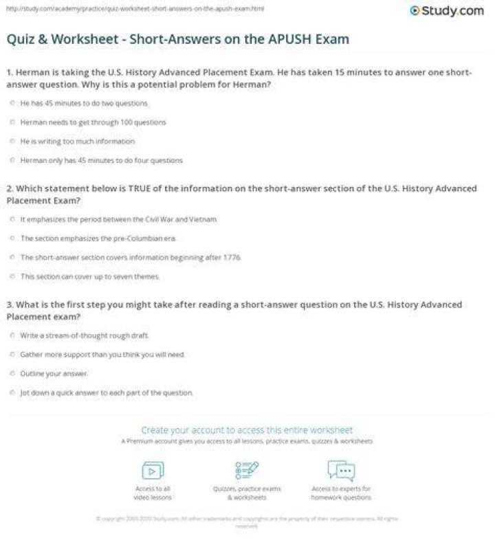 How do I study for the Apush test