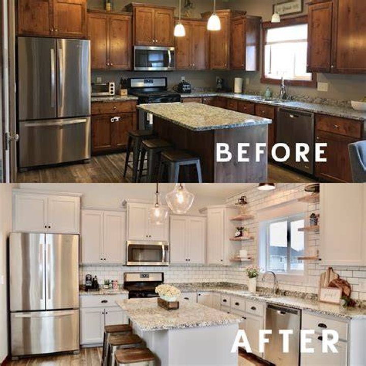 How do I update my rental kitchen cabinets