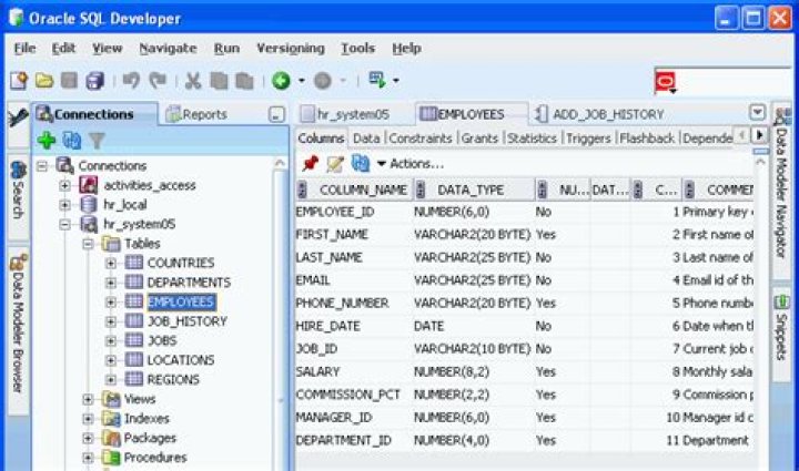 How do I view constraints in Oracle SQL Developer