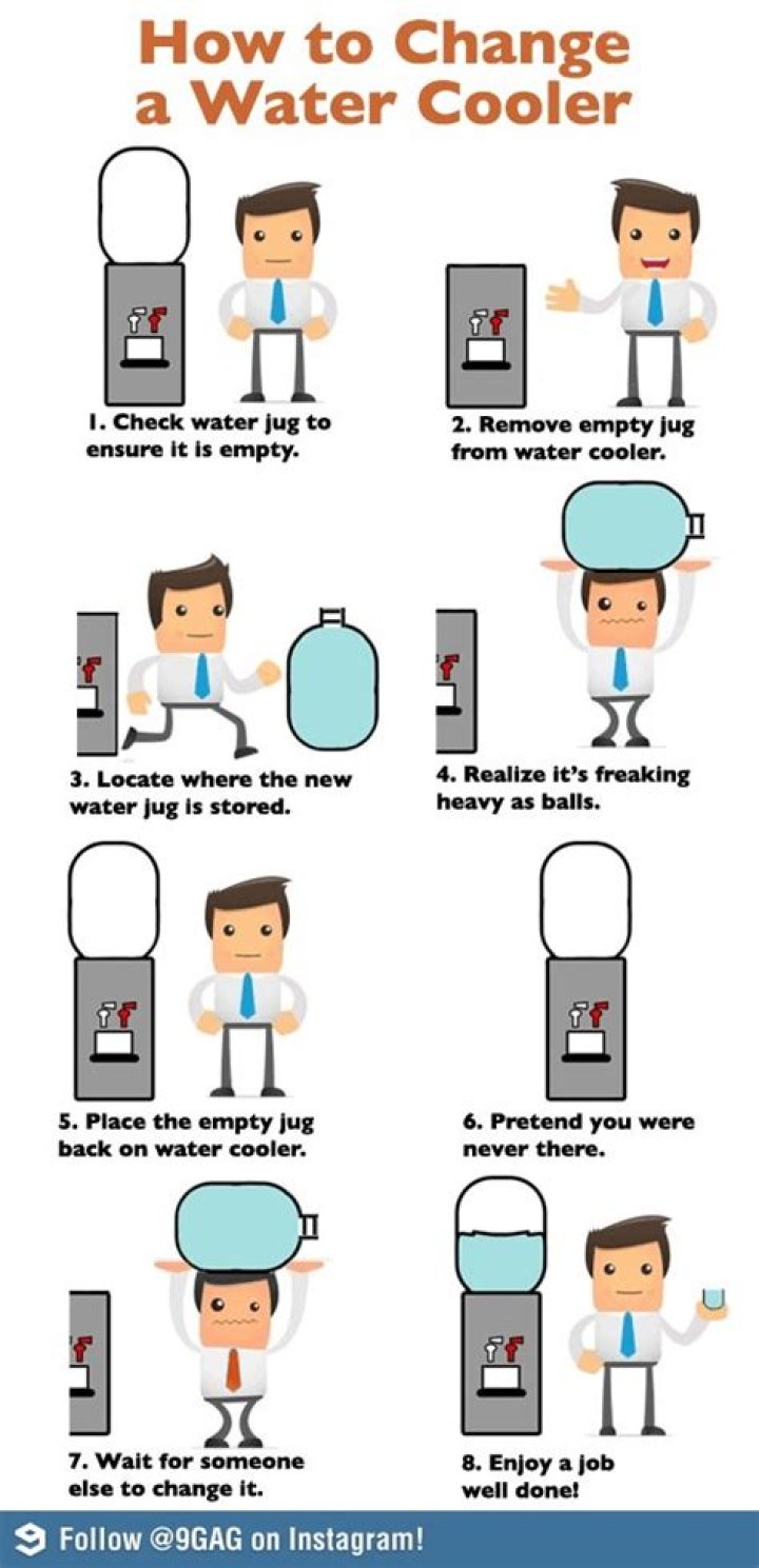 How do you change a water cooler jug