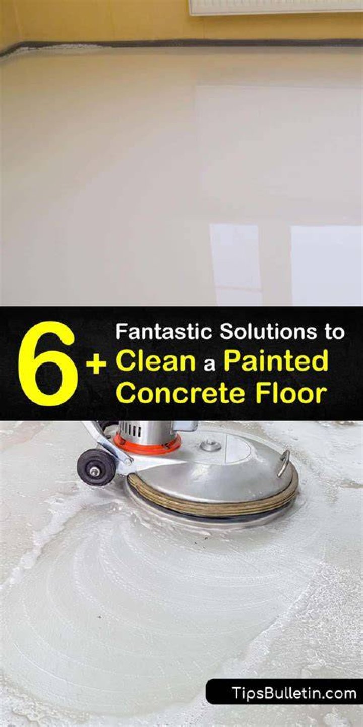 How do you clean a painted concrete floor