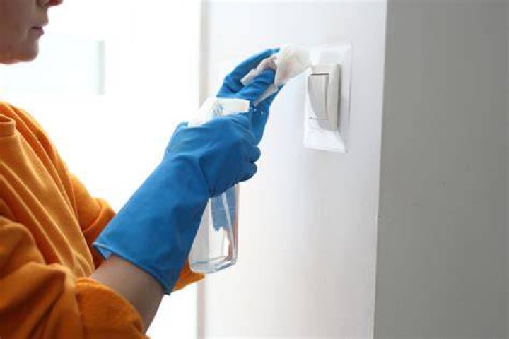 How do you clean light switches and sockets
