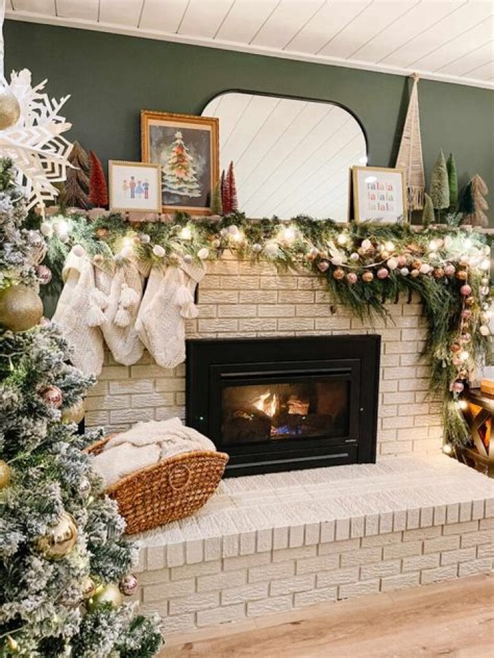 How do you decorate a fake fireplace