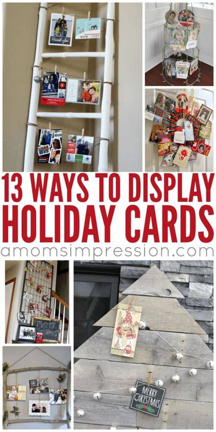 How do you display holiday cards
