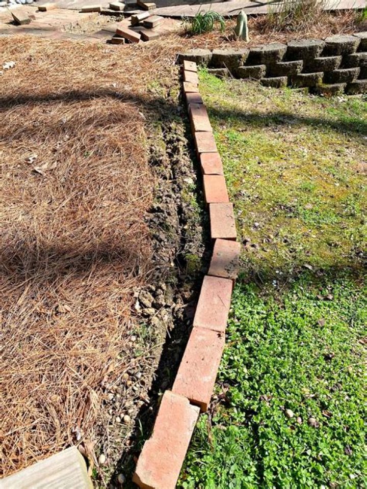 How do you do brick landscape edging