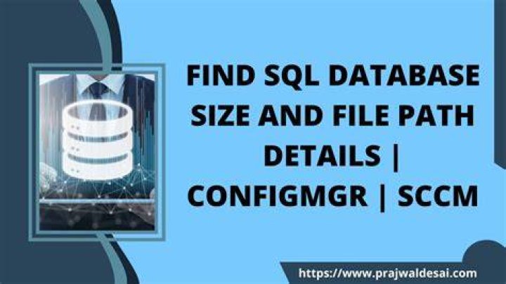 How do you find the size of a database