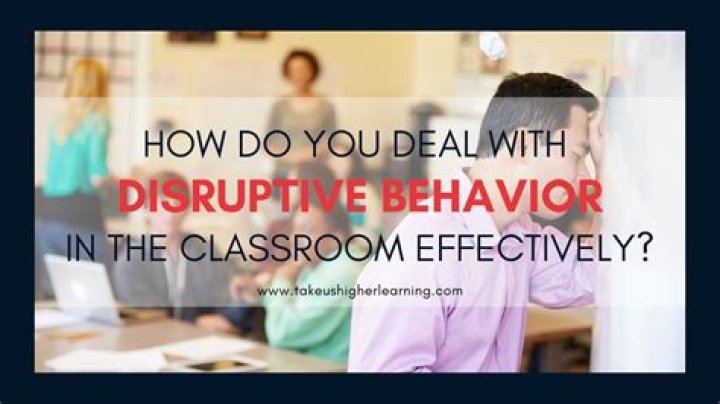 How do you fix disruptive behavior
