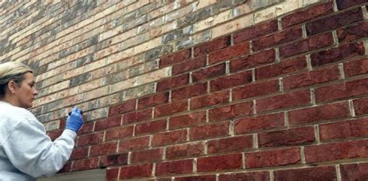 How do you get old paint off red brick