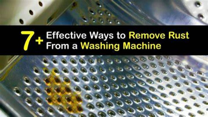 How do you get rust off the outside of a washing machine