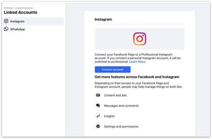 How do you link Instagram to Facebook page