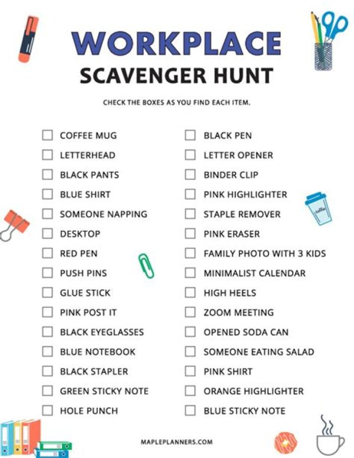 How do you make an office scavenger hunt