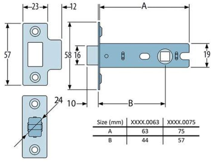 How do you measure a mortice latch