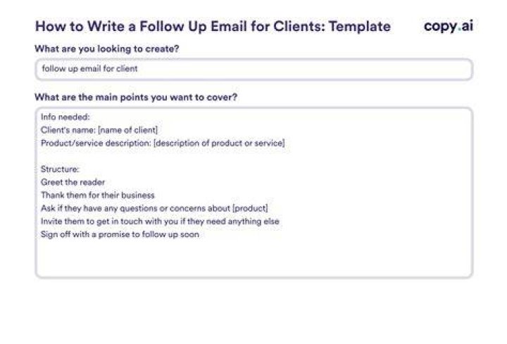 How do you send a follow up email to a client