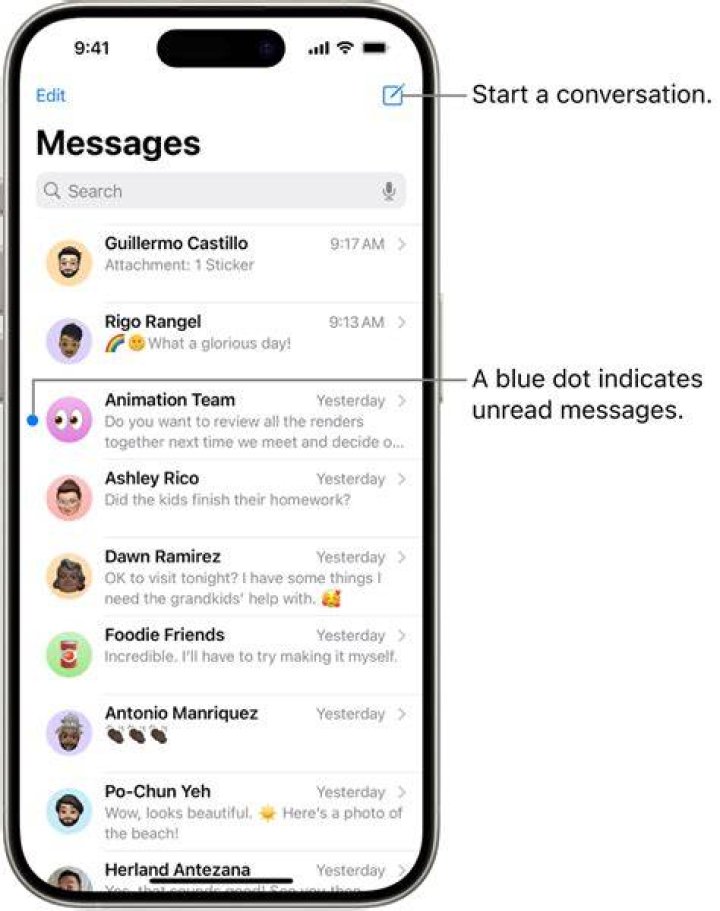 How do you send peek messages on iPhone