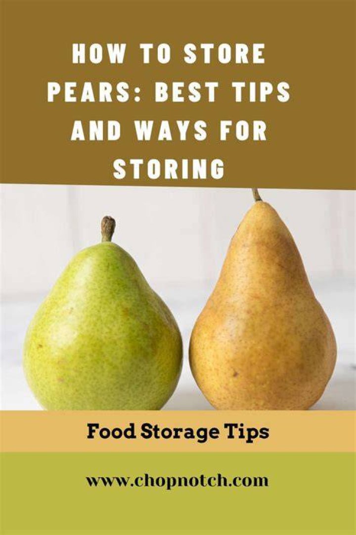 How do you store apple pears