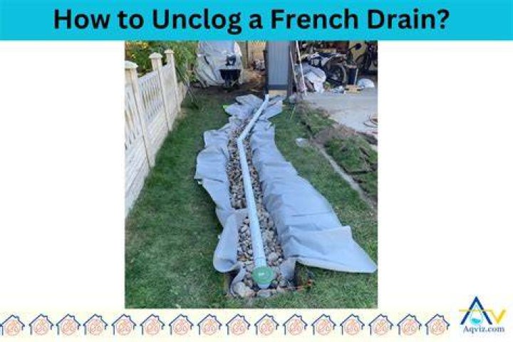 How do you unclog a French drain drain