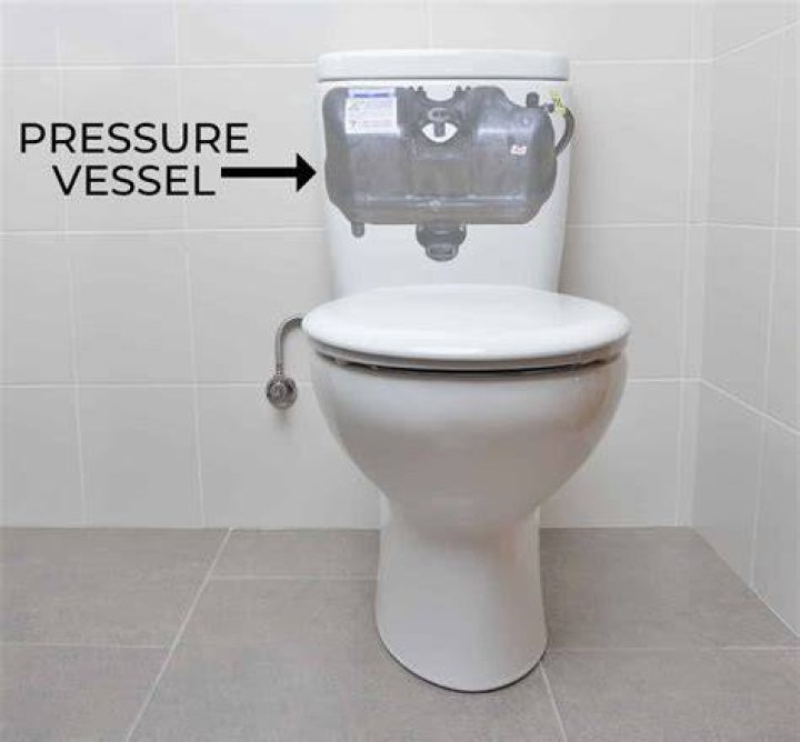 How does a high pressure toilet work