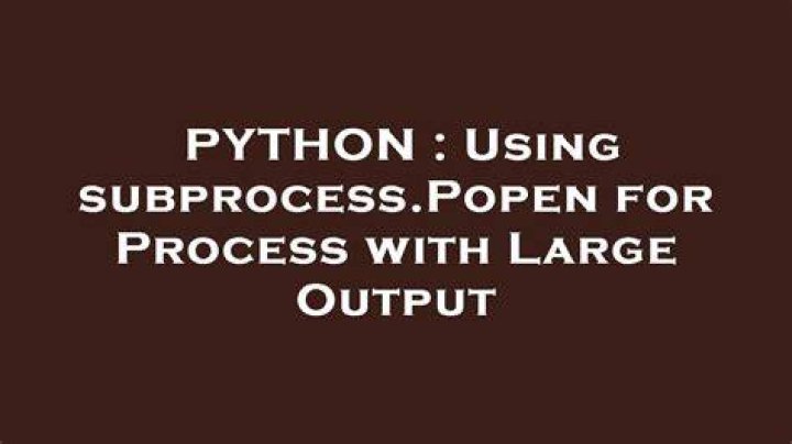 How does Popen work Python