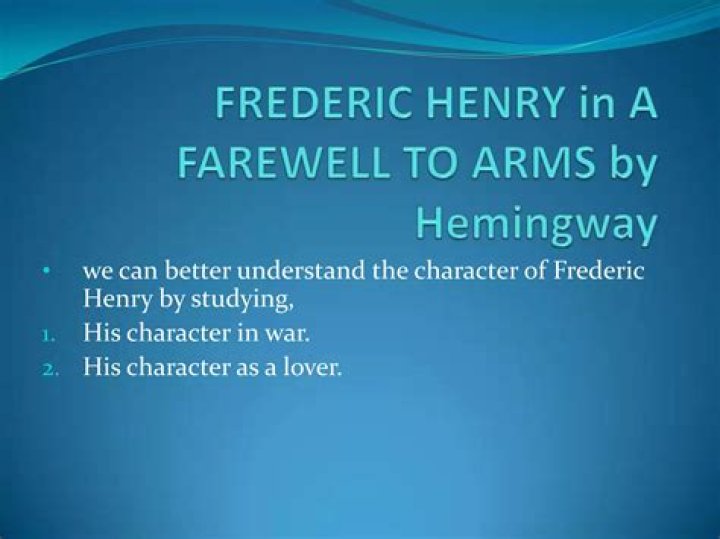 How is Frederic Henry a hero